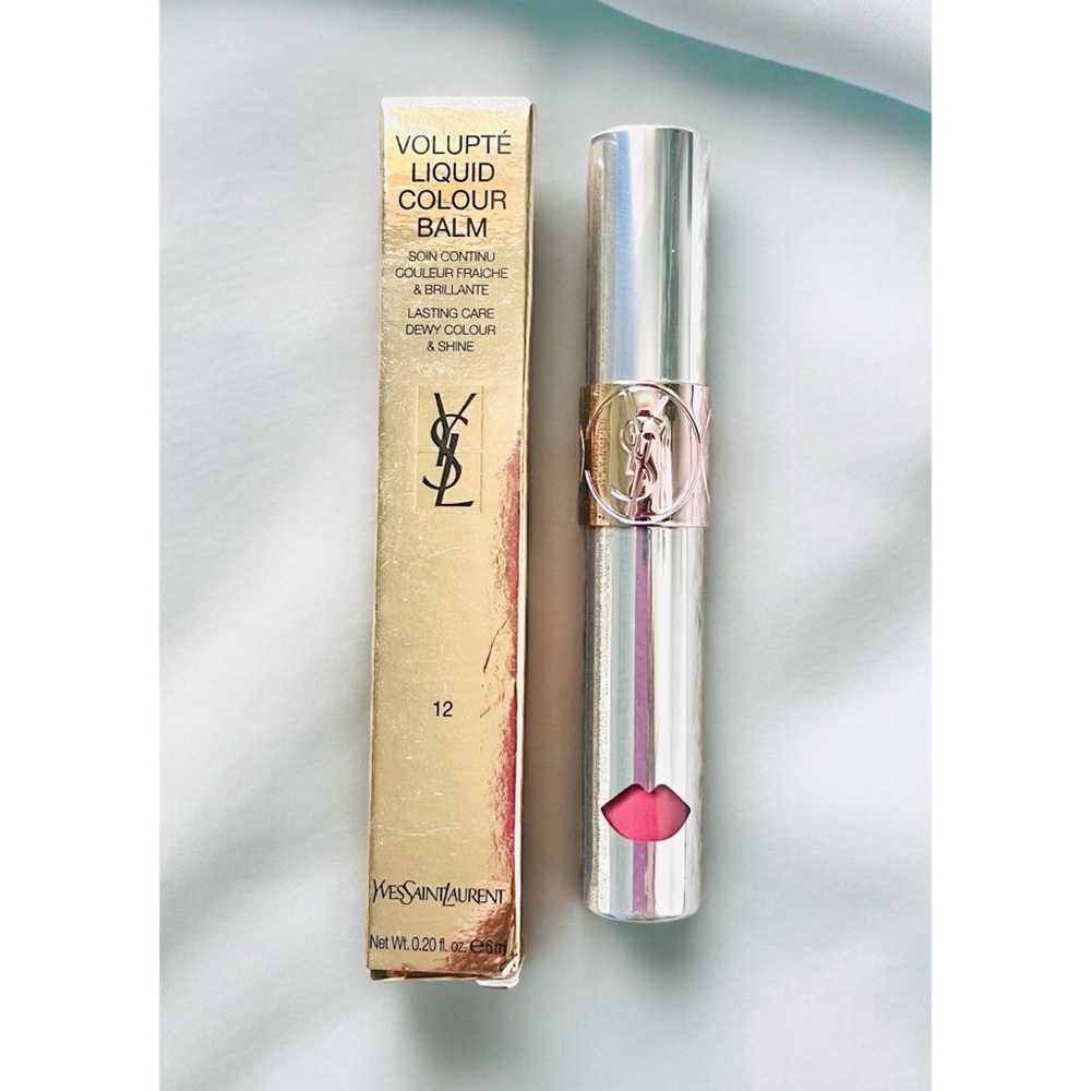 YSL Beauty Volupté Liquid Colour Balm #12 Chase Me Nude Brand New in Box!